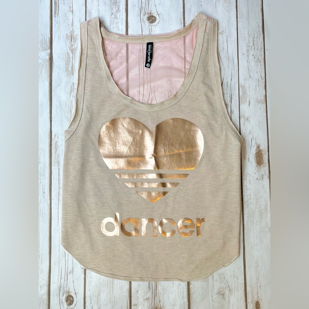 Sugar and Bruno Girls Dancer Mesh Tank Top NWOT